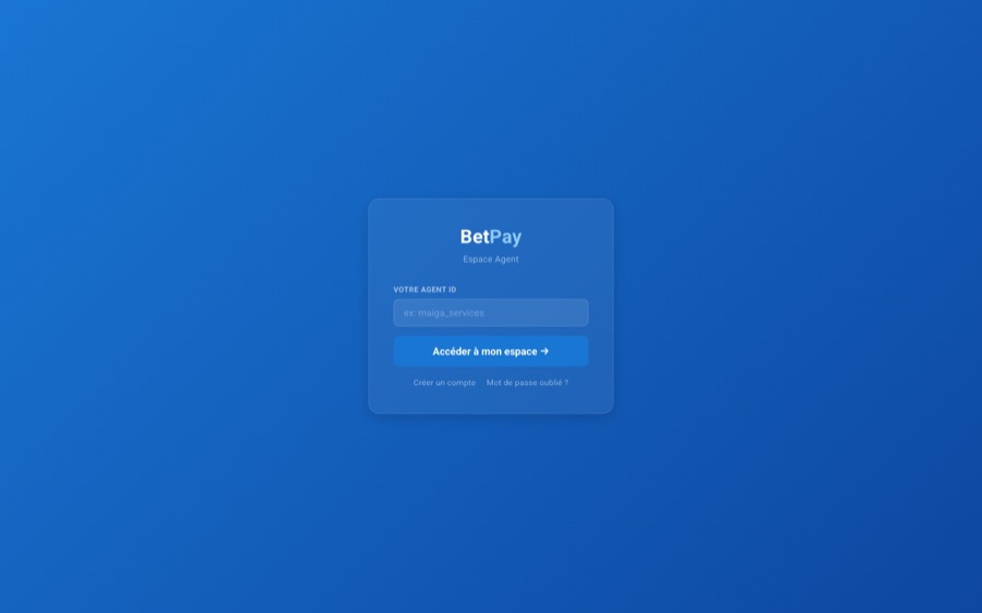 The after: BetPay SaaS agent portal login